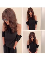 チョビー 銀座(chobii)&nbsp;チョビー銀座桜井デジタルパーマコテ巻き風パーマグレージュ