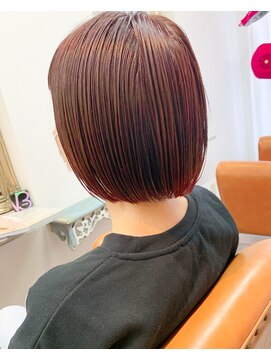 アン ヘア デザイン(un hair design) 【　un　】ピンク×ボブ×イルミナカラー