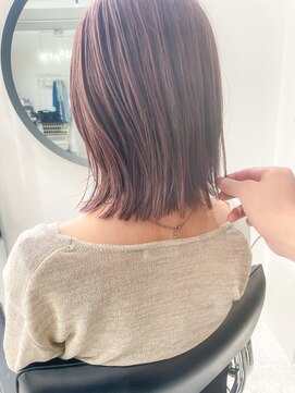 ヒビヲ(HIBIO) ラベージュボブ HIBIO 横浜美容室 ハイトーン ケアブリーチ