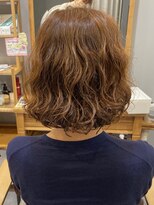 グラッシー センター北店(GLASSI)&nbsp;大人かわいい小顔ふんわりボブ★テラコッタベージュ★ハイライト