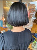 地毛風ストレート × ボブ
