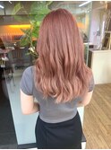 【.eer/ディア】コーラルピンク/韓国風ヘア/ダブルカラー