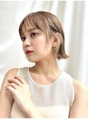 【修】20代30代40代◎透明感カラー×韓国切りぱなしボブ