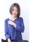 ことりベージュローライト大人かわいい小顔スリークボブ大人ボブ