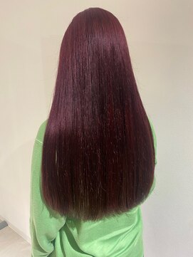 コト 福井大和田店(coto) 福井　ブリーチなしワインレッドカラー　髪質改善トリートメント