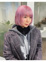 ペールピンクのハイトーンカラー