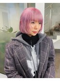ペールピンクのハイトーンカラー