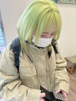 モリオフロムロンドン 大宮店(morio from London)&nbsp;【morio坪井】ライムグリーン×裾ブラック