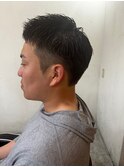 【soy-kufu】MEN'S HAIRショートマッシュパーマアッシュブラック