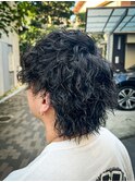 波打ちパーマツイストスパイラルマッシュウルフ