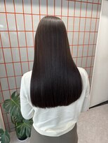 ペレ 栄 アネックス(PELE栄ANNEX)&nbsp;韓国 くびれロング レイヤー ワンホンヘア 小顔前髪