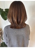 白髪ぼかし ブリーチハイライト　くびれボブディ【30代/40代】