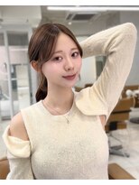 レイリー 原宿 表参道(Rayreee) 大人かわいい韓国風顔周り/前髪なしスタイル