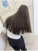 ぱつっとカット/透け感オリーブベージュ