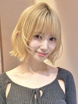 サンド ミュウ 横浜店(sand mieu) ボブディオリーブベージュ髪質改善縮毛矯正フェイスレイヤー