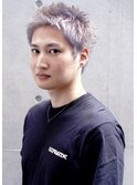かき上げヘア　ハイトーン　サイドパート　ビジネス