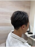 メンズ刈り上げセンターパート