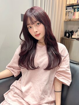 セラン 表参道(Celan) ピンクブラウン ロングヘアー ブリーチなし 髪質改善