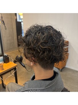 メンズパーマ、ハイライト