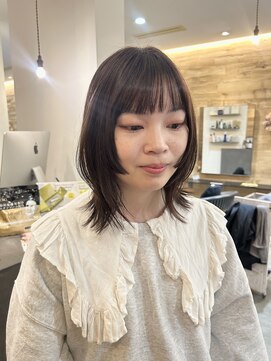 姫カットレイヤースタイル×ラベンダーカラー