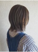 自然なウルフカット