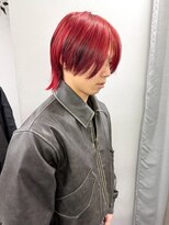 ジオラマ(DIORAMA)&nbsp;レッド/ウルフ/ポイントカラー/ブリーチ/ダブルカラー