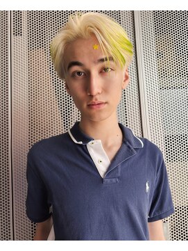 メンズレコ 渋谷(MEN'S LECO) センター分けデザインカラー