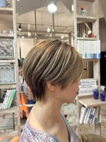 アシャ ヘアー ソリューション 神戸店(asha hair solution)&nbsp;イメチェン/ピンクベージュ/アンブレラカラー/前髪/摂津本山