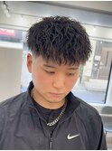 ツイストパーマ ショート &nbsp;波巻きツイストスパイラル　フェード