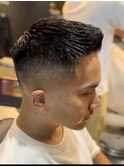 MEN’S HAIR/リバースセンターパート/ニュアンスパーマ