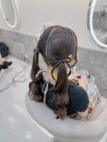 ヘアセット クラン ルシェ 心斎橋玉屋町店(hair set Clan luce)&nbsp;髪リボンツインテール/心斎橋ヘアセット