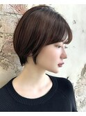 〔岩田莉奈〕40代50代お洒落な白髪染ショートボブ新宿ケアカラー