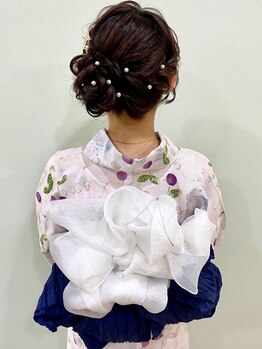アップスニニー(up's niny)の写真/【着付け+ヘアセット¥4500】クオリティ高く!早い!激安♪で毎年大好評♪気軽に何度も楽しめる♪