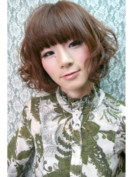 フェリシータ 緑地公園店(felicita) くせ毛風甘辛マッシュのグラマラスウェービーボブ♪