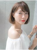 斜めバング エアリーショート
