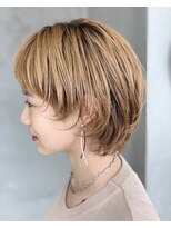 テトヘアー(teto hair)&nbsp;short［ショートウルフマッシュハイトーン刈り上げ金髪］