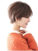 フェザーバングマッシュショート／マロンベージュ／20代30代40代