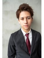 メゾンバイハバナ(maison by HAVANA)&nbsp;メンズビジネスツーブロックかき上げバング束感ショートマッシュ