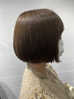 シェル 吉祥寺(shell)&nbsp;切りっぱなし小顔ボブ_オリーブベージュ