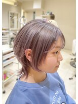 ギンザ ヘアー シロー(Ginza hair CIRO) ラベンダーベージュボブウルフ