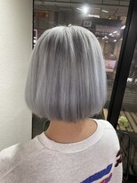 アジールヘア 所沢プロペ通り店(agir hair) シルバーカラーグレーシルバーボブケアブリーチ１０代20代
