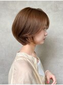 ショート/ショートボブ/マッシュボブ/グレージュ/ミニボブ