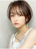 大人可愛い似合わせカット/薄めバング/丸みショート/新宿