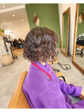 ヨハク(yohak) ボブ×ウェーブパーマ