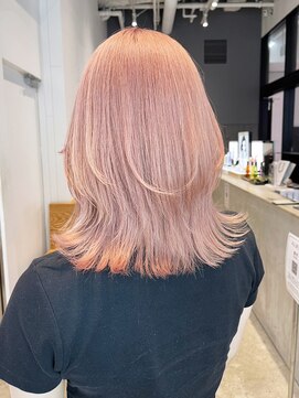 アルバム 銀座(ALBUM GINZA) くびレイヤー美髪ホワイトピンクミルクティーピンク_ba493431