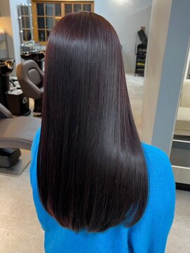 オズ 安積店(OZ) ダブルカラー外ハネボブインナーカラーハイライトケアブリーチ