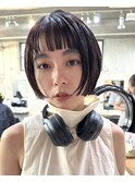 ミニボブ/ボブ/ショートボブ/黒髪ボブ/パーマ落とし