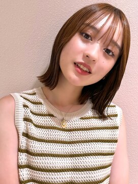 サンド ミュウ 横浜店(sand mieu) ボブディオリーブベージュ髪質改善縮毛矯正フェイスレイヤー