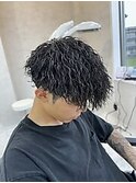 ツイストスパイラルパーマ波巻きスパイラルパーマツーブロック