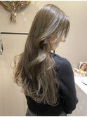 【REINA】透明感明るめカーキアッシュ